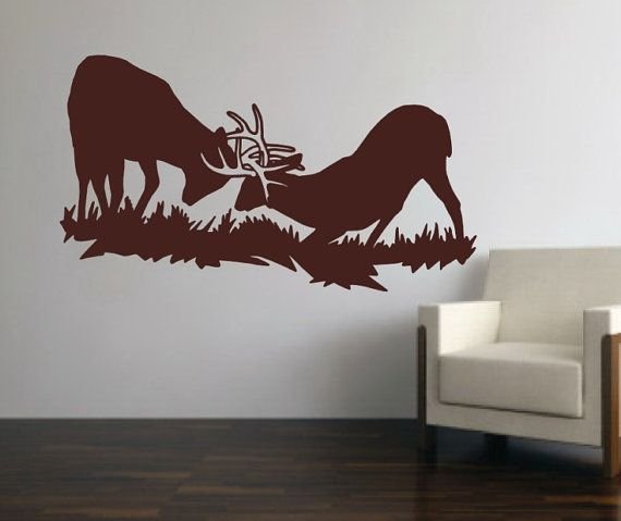 Виниловая наклейка олени