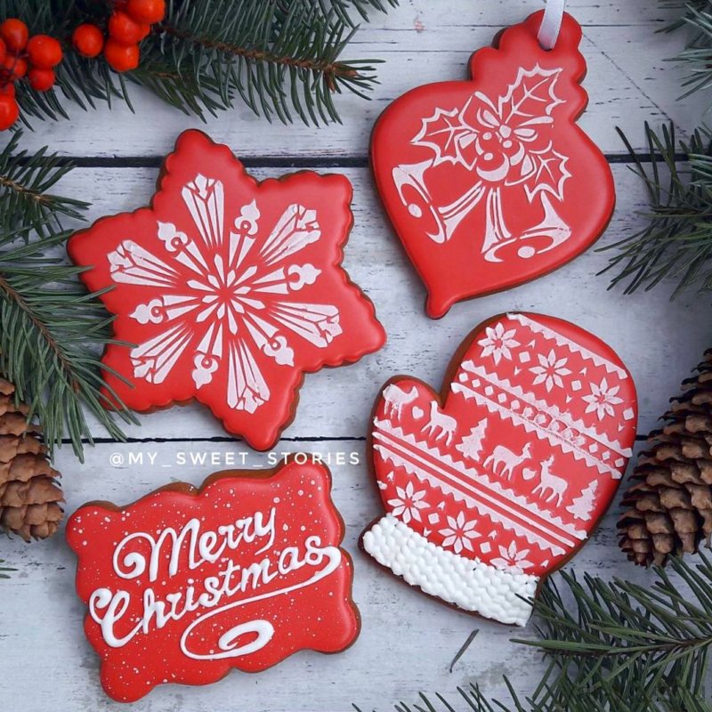 Трафареты для пряников новогодние