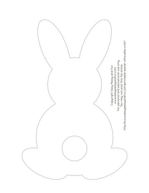 Пасхальный зайчик шаблон