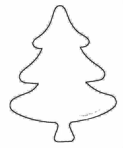 Елочка трафарет