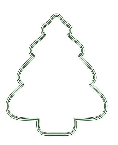 Трафарет елочка для пряника