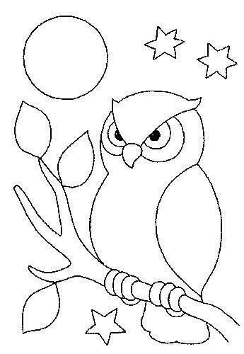 Сова трафарет