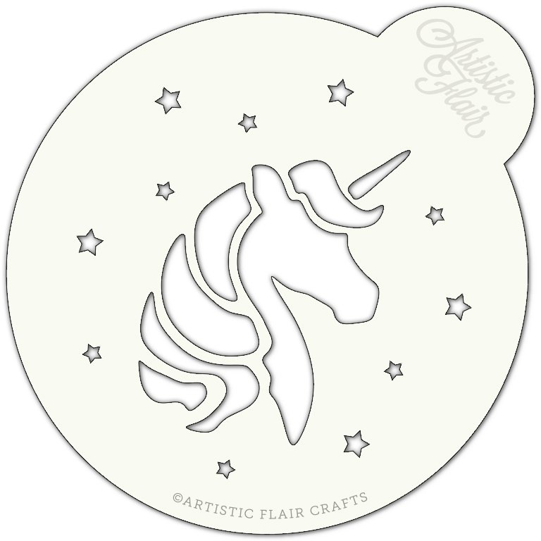 Трафарет единорога для торта