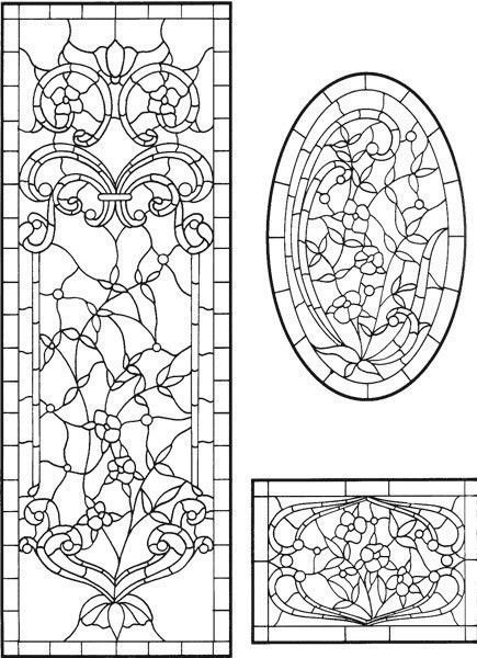 Трафареты для витражной росписи по стеклу