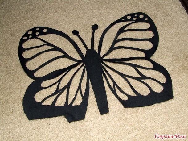 Аппликация из бабочек