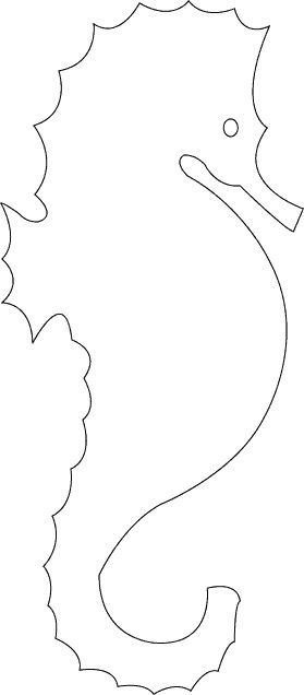 Морской конек шаблон