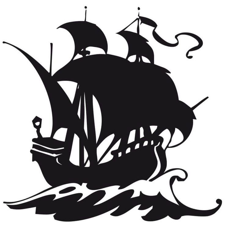 Силует черной Жемчужины корабля