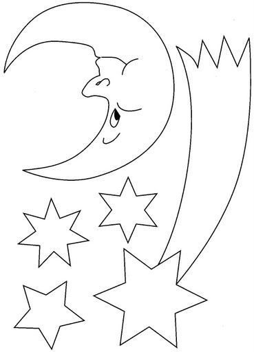 Трафарет месяца для вырезания