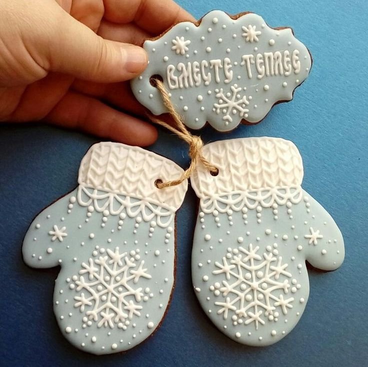 Пряники варежки