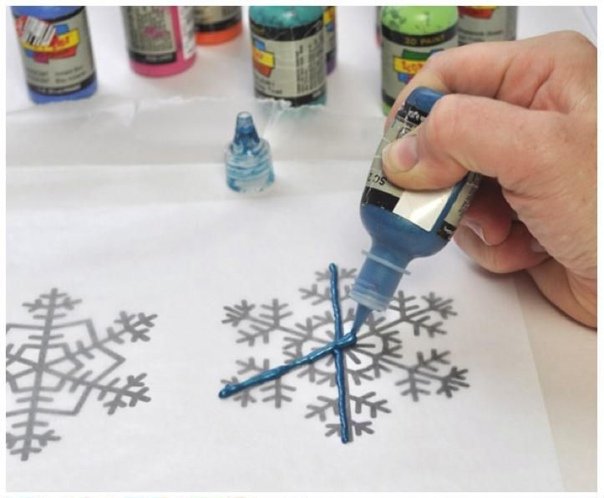 Новогодние украшения из клея ПВА