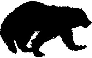 Силуэт Росомахи животного