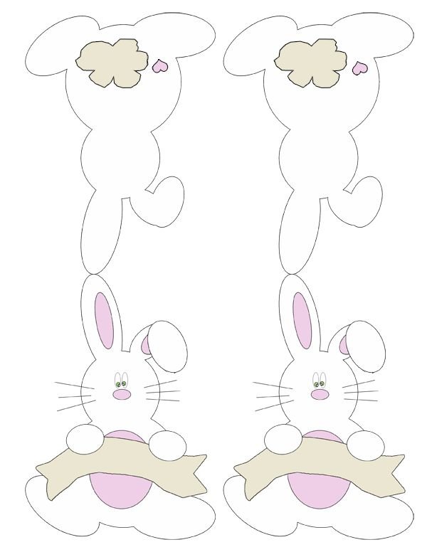 Пасхальный зайчик шаблон