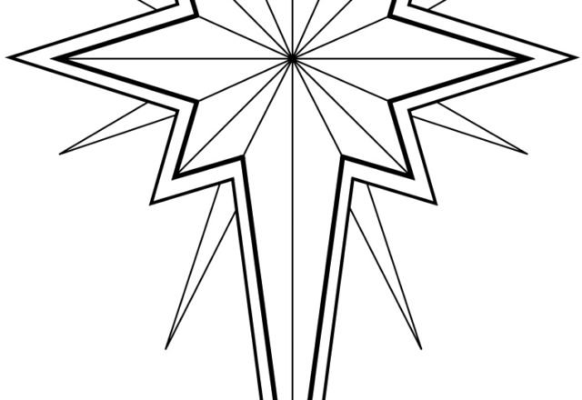 Вифлеемская звезда трафарет