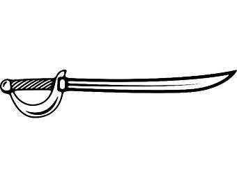 Сабля раскраска для детей