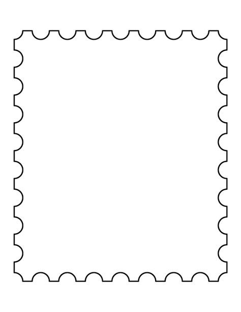 Контур почтовой марки