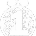 Трафорет новогодие Шарки с буква