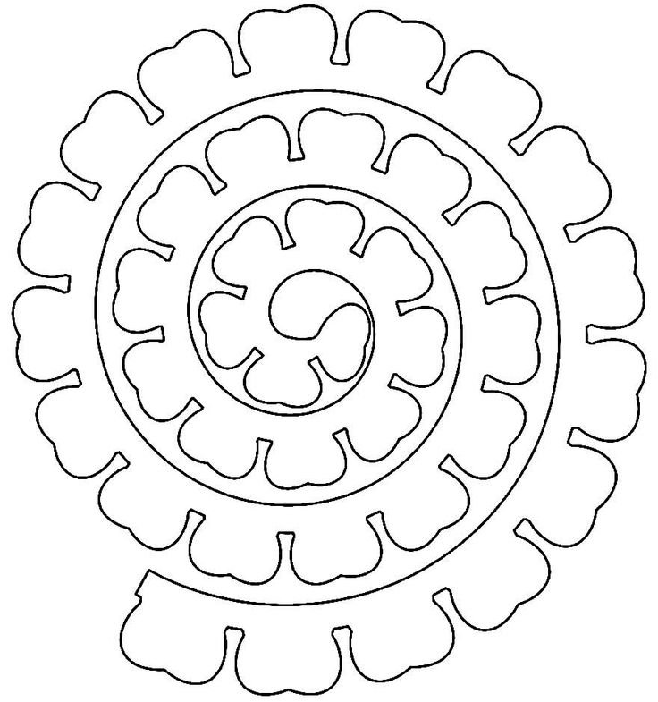 Трафарет из спиралей