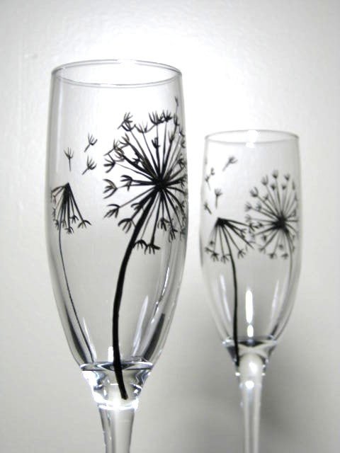 Роспись бокалов контуром по стеклу