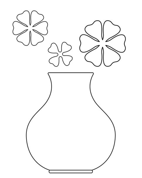 Трафарет вазы для аппликации