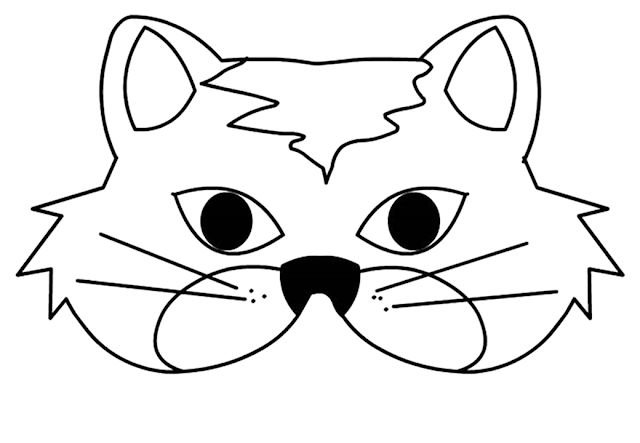 Маска котенка для детей