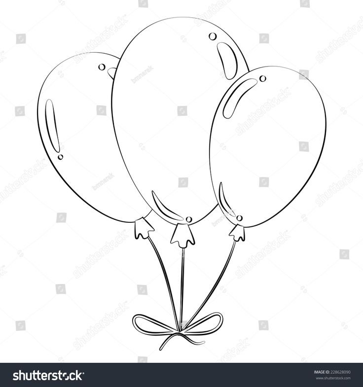 Воздушные шары для вырезания на окна