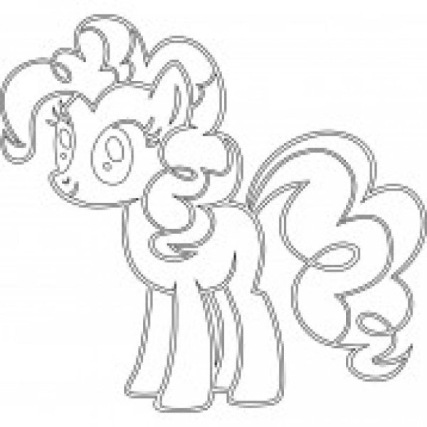 Трафарет пони для торта