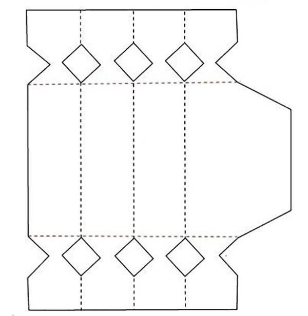 Развертка упаковки для подарка