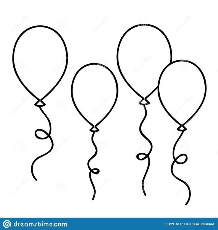 Шары раскраска для детей