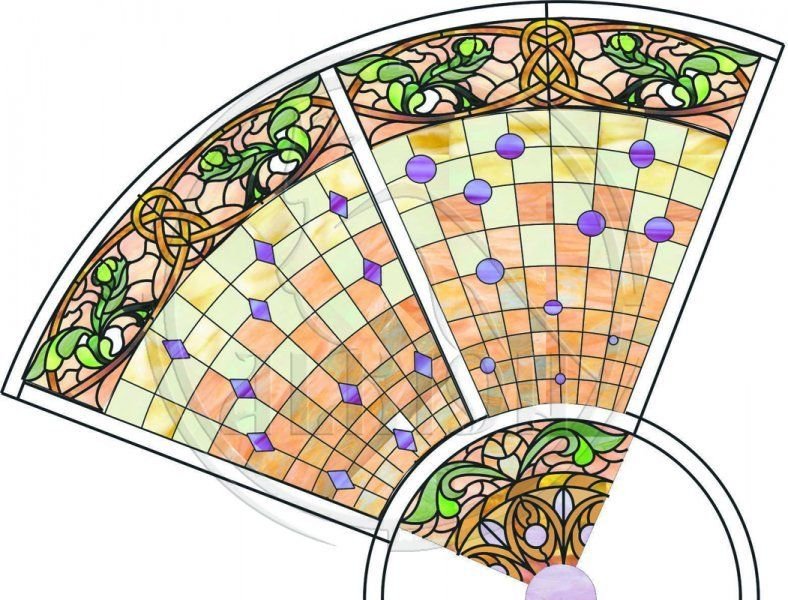 Витраж полукруглый
