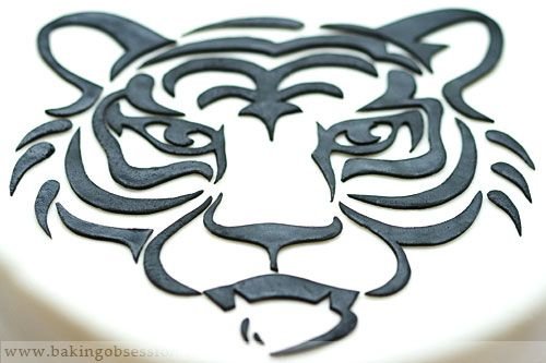 Трафарет для детского торта тигр