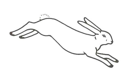 Бегущий заяц рисунок