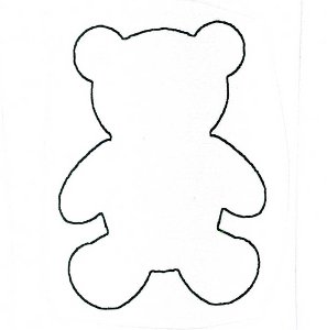 Мишка трафарет