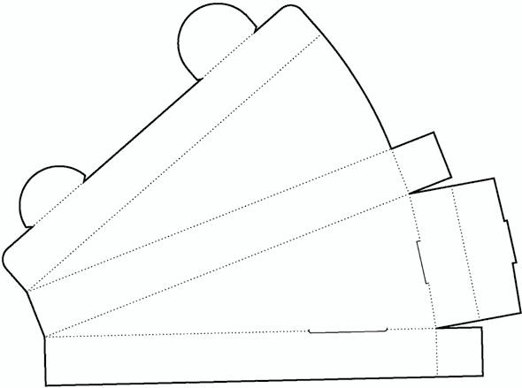 Торт из бумаги трафарет