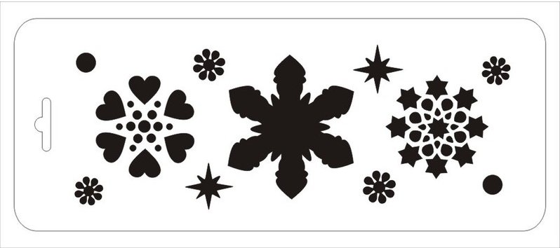 Трафареты снежинок для снега спрея