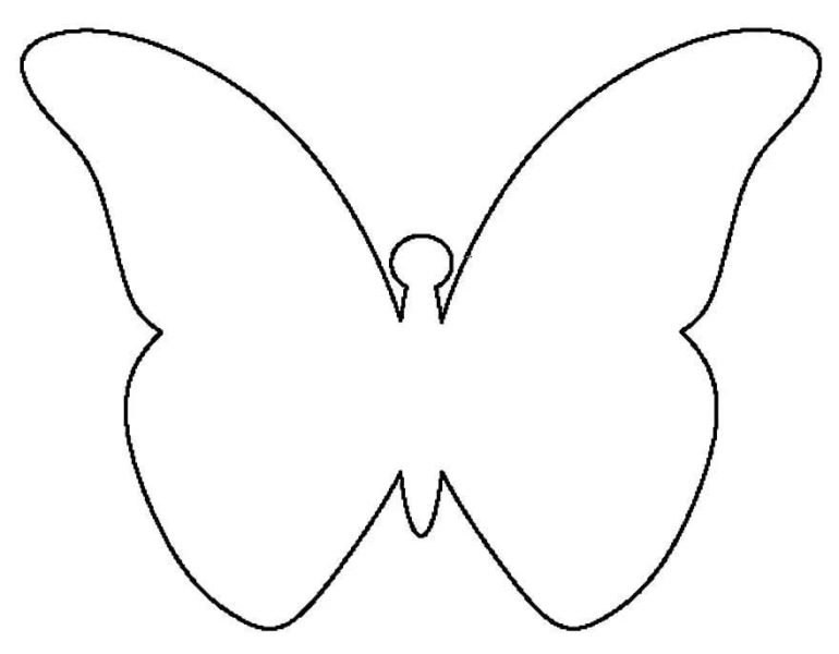 Бабочка шаблон для вырезания