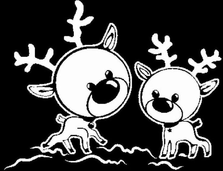 Трафареты на окна на новый год прикольные