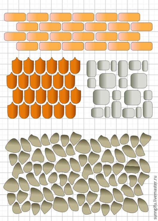 Трафарет кирпичики