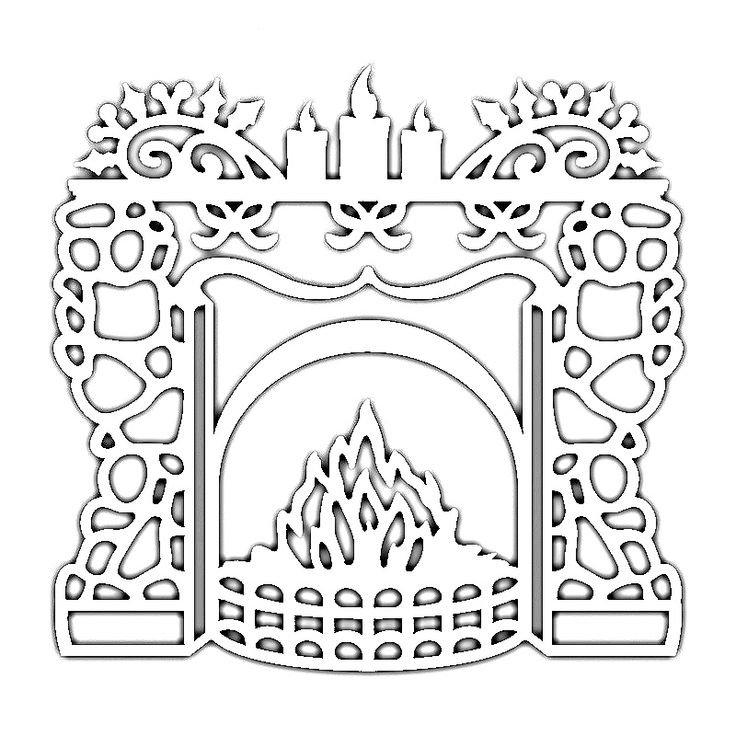 Вытынанка камин