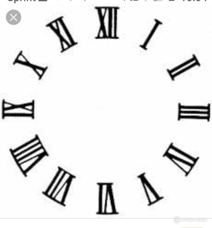Римские цифры на часы трафарет