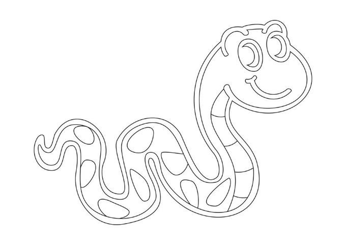 Трафарет змейка для детей