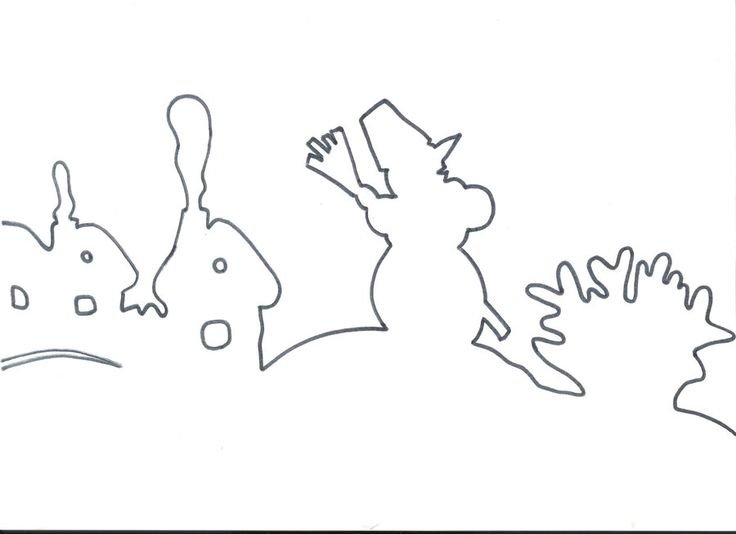 Вырезки на окна к новому году