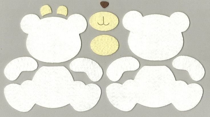 Трафарет мишки для фетра