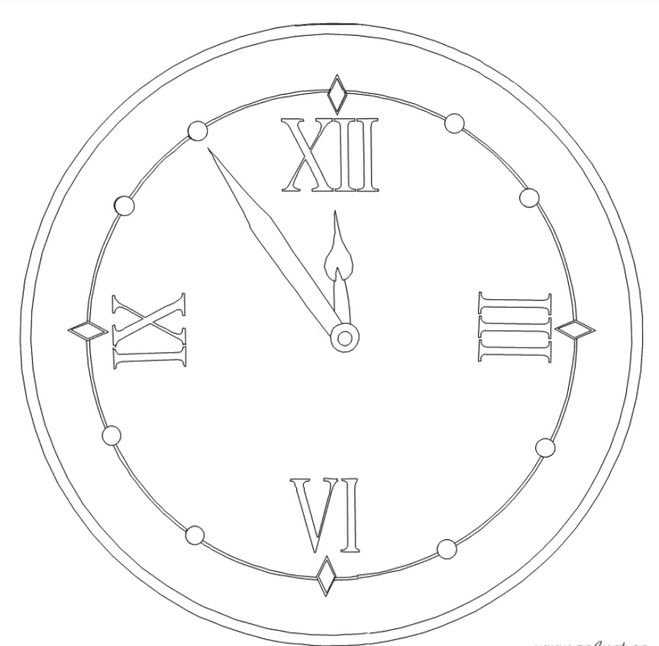 Циферблат чертеж