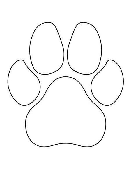 Лапа трафарет