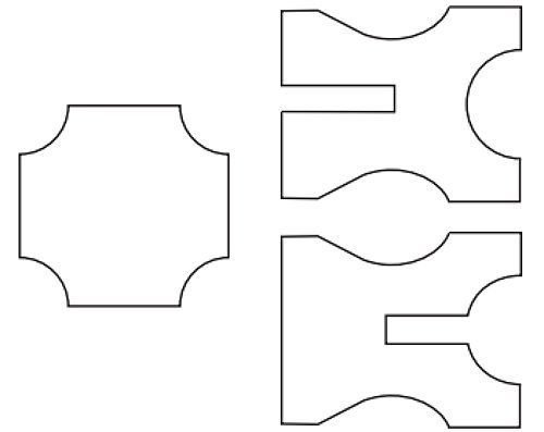 Трафарет стула из картона
