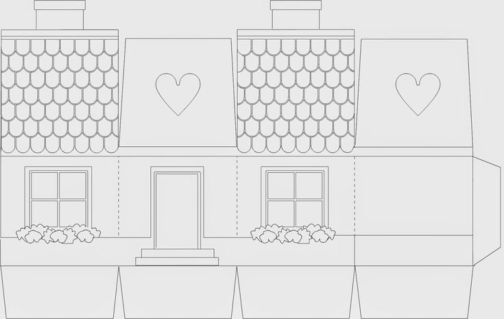 Развертка бумажного домика