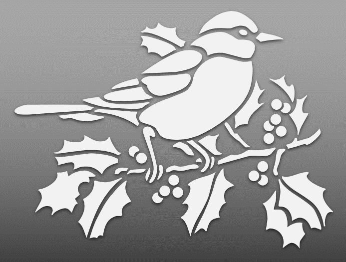 Трафарет птицы