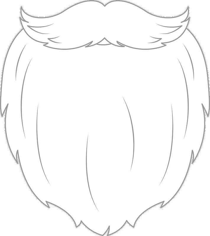 Борода Деда Мороза на прозрачном фоне