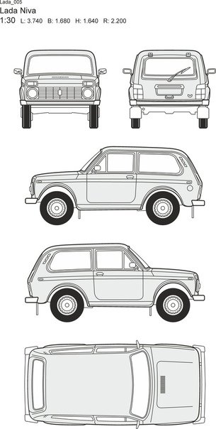 Нива 2131 чертеж