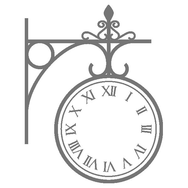 Трафареты на окна часы